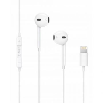 Casti Stereo Tech-Protect Ultraboost Core, Lightning, Microfon (Alb)