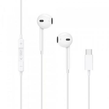 Casti Stereo Tech-Protect Ultraboost Core, USB-C, Microfon (Alb)