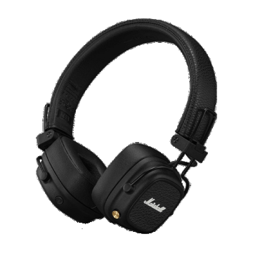 Casti Stereo Wireless Marshall Major V, Bluetooth, Autonomie 100+ ore (Negru)