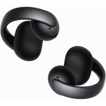 Casti true wireless Soundcore AeroClip by Anker Open-Ear Clip-On, Bluetooth, 4 Microfoane si AI, Hi-Res, IPX4 (Negru)