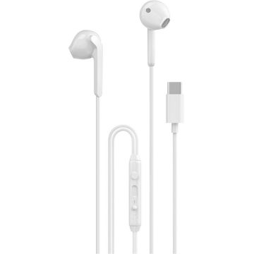 Casti X3C, In-ear, Control pe fir, USB-C, Lungime cablu 1.2m, Alb