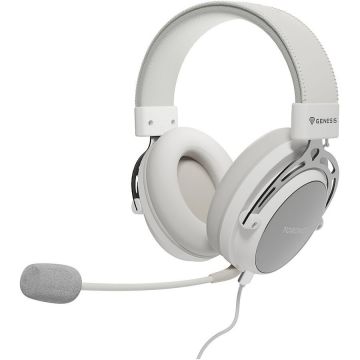 Genesis Casti Gaming cu fir Genesis Toron 301, Over-Ear, Microfon Dynamic Omnidirectional, Compatibil PS 3,4,5, XBOX One, S, X, Series X, S, Rog Ally, Steam Deck, PC, Alb