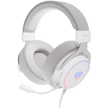 Genesis Casti gaming Genesis Neon 764, cablu USB Tip-A, 7.1 surround, 2,2m, Alb