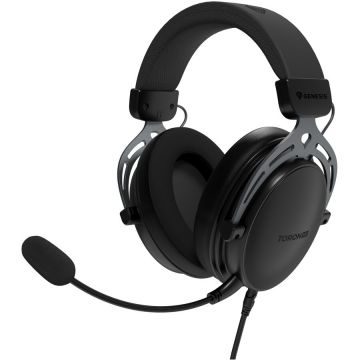 Genesis Casti Gaming Genesis Toron 531 , Over-Ear, 50mm Driver, Microfon si Cablu Detasabil, Compatibil PS 3,4,5, XBOX One, S, X, Series X, S, Rog Ally, Steam Deck, PC, Negru