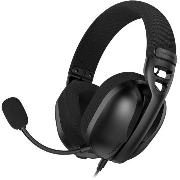 HATOR Casti gaming cu fir Hator Hyperpunk 3 , material membrana PET, frecventa raspuns 10Hz-44kHz, impendanta 16Ω, sensibilitate 115dB, conectivitate 3.5 mm analog, microfon detasabil unidirectional, Negru