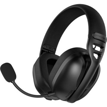 HATOR Casti Gaming HATOR Hyperpunk 3, Wireless, material membrana PET, frecventa raspuns 10Hz-44kHz, microfon detasabil unidirectional, Negru