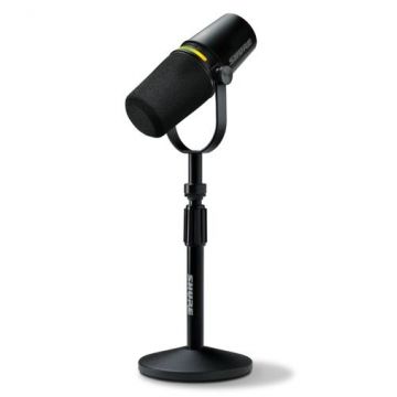 Microfon de Podcast Shure MV7+-K-BNDL, XLR/USB-C, Cardioid Dinamic + Stand desktop Gator (Negru) Microfon de Podcast Shure MV7+-K-BNDL, XLR/USB-C, Cardioid Dinamic + Stand desktop Gator (Negru)
