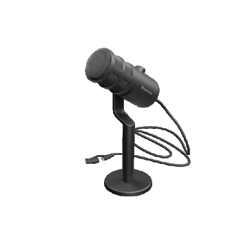 Microfon Genesis Radium 350D, USB-C, Cardioid, Negru