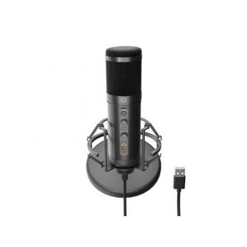 Microfon Genesis Radium 600 G2, Jack 3.5 mm, USB-C, Negru