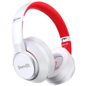ONEODIO Casti hibride OneOdio S1 W, Bluetooth, anulare activa a zgomotului, Alb/roșu