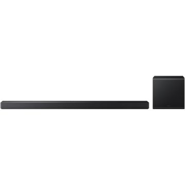 Samsung Soundbar Samsung HW-QS700F, 3.1.2, Bluetooth, Wi-Fi, Subwoofer wireless, Wireless Dolby Atmos, HDMI eARC, Negru Titan