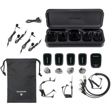 SARAMONIC Kit microfon Saramonic Blink500 ProX B8 4TX+RXWireless, 2.4 GHz, display OLED, 4500mAh