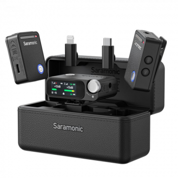 SARAMONIC Kit microfon wireless Saramonic Ultra 01 (2TX+RX)ClearVoice, IPX5, 2 x magn. microf., negru