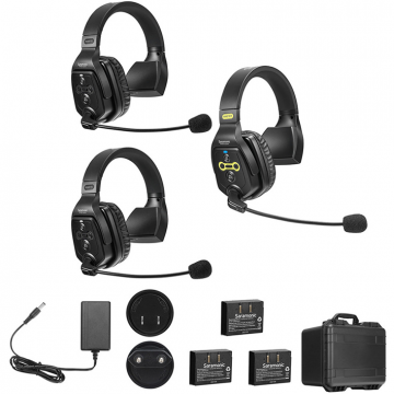 SARAMONIC Solutie intercom completa Saramonic WiTalk WT3S3xbat, 3 pers, Full-Duplex 1.9GHz, single-ear