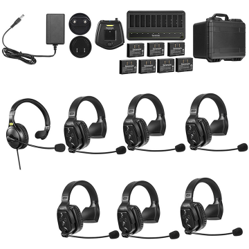 SARAMONIC Solutie intercom completa Saramonic WiTalk WT7S7xbat, 7 pers, Full-Duplex 1.9GHz, single-ear