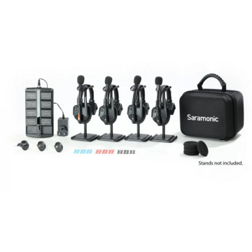 SARAMONIC Solutie intercom completa Saramonic WiTalk9 WT4S8xbat, 4 pers, Full-Duplex, 1.9GHz, single-ear