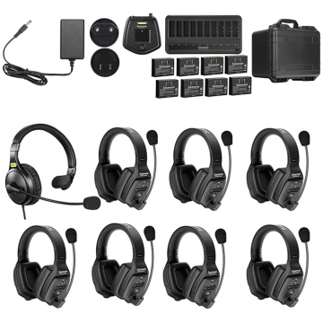 SARAMONIC Solutie intercom stereo comp Saramonic WiTalk WT8D8xbat, 8 pers, Full-Duplex 1.9GHz, dual-ear