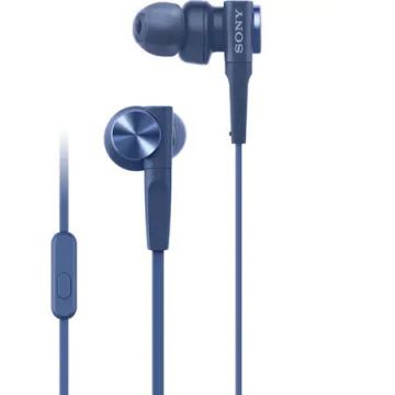 Sony Căști Sony  cu fir Xtra Bass cu microfon, albastre