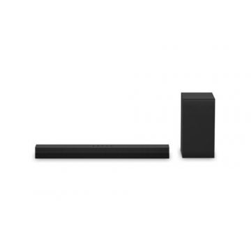 Soundbar LG DS40T, 2.1, 300 W, DTS, Dolby Digital, Subwoofer Wireless, Bluetooth, AI Sound Pro, WOW Interface (Negru)