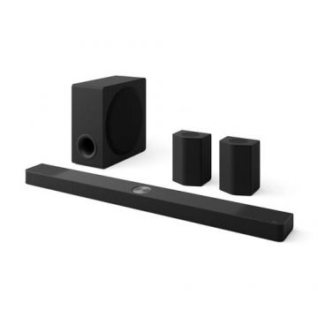 Soundbar LG S95TR, 9.1.5, 810 W, Dolby Atmos, Airplay2, Kit Wireless Surround 6 canale, Subwoofer Wireless, HDMI, USB (Negru)