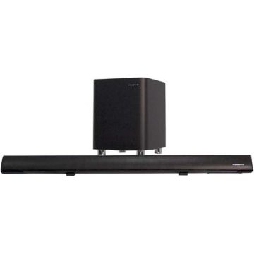 Soundbar Nanoxia NXSB21CWW, 2.1, 120 W, Subwoofer Wireless, Bluetooth, USB (Negru)