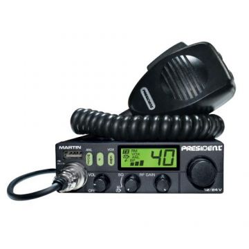 Statie radio CB President MARTIN ASC, Roger Beep, Scan, ANL Filter, 4W, 12V/24V, display multicolor Statie radio CB President MARTIN ASC, Roger Beep, Scan, ANL Filter, 4W, 12V/24V, display multicolor