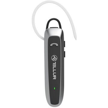 Tellur Casca Bluetooth Tellur Vox 95, pana la 20 ore timp de vorbire, conectare simultana la 2 dispozitive, compatibila IOS/Android, microfon omnidirectional cu functie de reducere a zgomotului, Negru