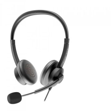 AXTEL Casti Axtel Ace UC Stereo, USB-A, cu fir, Stereo HD, DSP, AGC, Negru