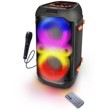 Boxa Portabila Karaoke EP156 Radio FM BT5.0 MicroSD 20W 2400mAh Negru