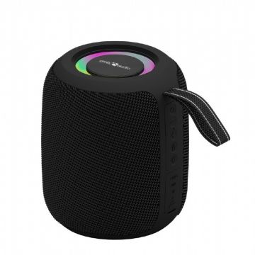 Boxa Portabila SPK-BT-LED-05-BK Bluetooth Baterie 1200mAh microSD USB Radio FM Iluminare LED RGB RMS 8W Negru