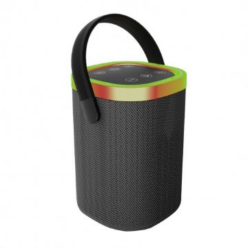 Boxa Portabila SPK-BT-LED-06 Baterie 1800mAh microSD USB Radio FM Iluminare LED BT 5.3 RMS 10W Negru