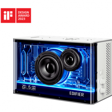 Boxe Gaming QD35-W Bluetooth 5.3 USB-C USB-A AUX Iluminare LED RGB 7 Culori GaN Charger 35W RMS 40W Alb