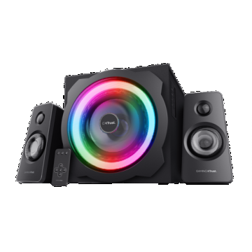 Boxe Trust GXT 629 Tytan 2.1, RGB LED, 120 W, telecomanda, Negru