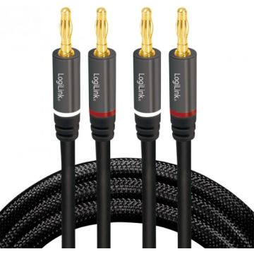 Cablu audio Logilink CA1210 2x Jack 3.5 mm Male - 2x Jack 3.5 mm Male, 3 m, Negru