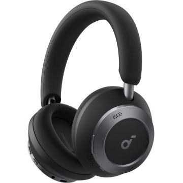 Casti Anker Over-Ear, Soundcore Space One Pro, Adaptive Active Noise Cancelling, Hi-Res, Multipoint, autonomie 60h, Black
