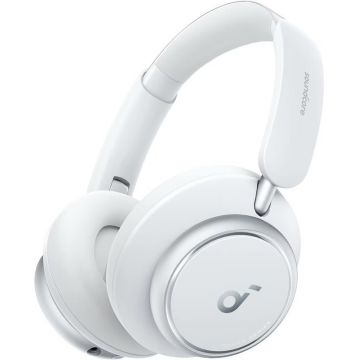 Casti Anker Over-Ear, Soundcore Space Q45, Adaptive Active Noise Cancelling, LDCA Hi-Res, Bluetooth 5.3, White