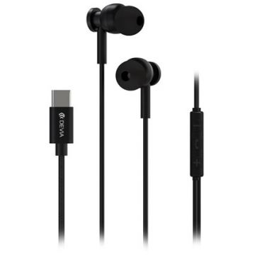 Casti CASCA STEREO 1.2M CU MUFA TIP C - NEGRU