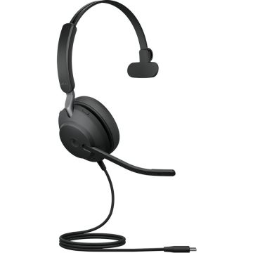 Casti Evolve 2 40 SE USB-C Mono Negru