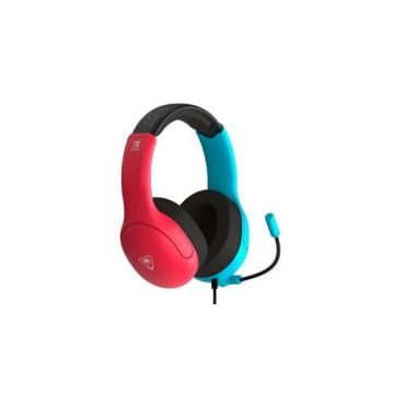 Casti Gaming cu fir Turtle Beach Airlite Fit, Jack 3.5mm, Microfon, Nintendo Switch (Albastru/Rosu)
