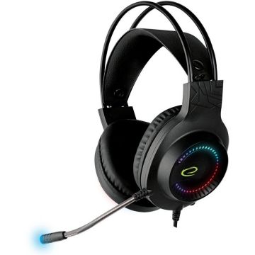 Casti Gaming cu Microfon Courser EGH7100 RGB Stereo 1.5M Negru/Verde