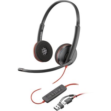 Casti Poly Blackwire 3220 Stereo USB-C Negru