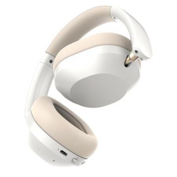 Casti Stereo Wireless Realme Techlife Studio H1, Over-Ear, Bluetooth 5.4, ANC, Autonomie 70 ore (Alb)