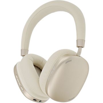 Casti Tellur Over-Ear, Shade, Bluetooth 5.3, ANC, Multipoint, autonomie 50h, Beige + Cablu USB la USB-C + Cablu audio