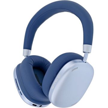 Casti Tellur Over-Ear, Shade, Bluetooth 5.3, ANC, Multipoint, autonomie 50h, Blue + Cablu USB la USB-C + Cablu audio