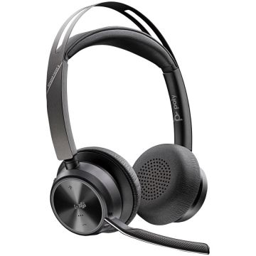 Casti Voyager Focus 2 Microsoft Teams Certified USB-C-C Headset +USB-C/A Adapter Negru