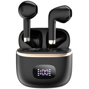 Casti Wireless U15 Pro TWS Bluetooth 5.3 400mAh USB-C Negru