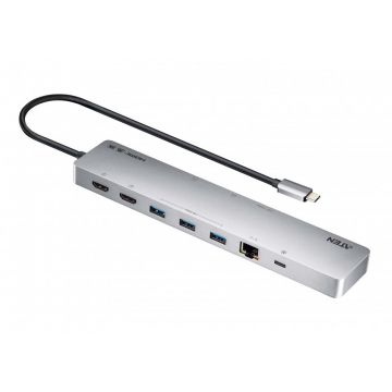 Docking station USB type C la HDMI 8K/3xUSB-A/micro SD+SD/LAN + PD 100W, ATEN UH3240