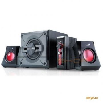 genius Boxe 2.1 Genius 'SW-G2.1 1250', RMS: 38W (9Wx2 + 20Wx1), black, control box '31730980100'