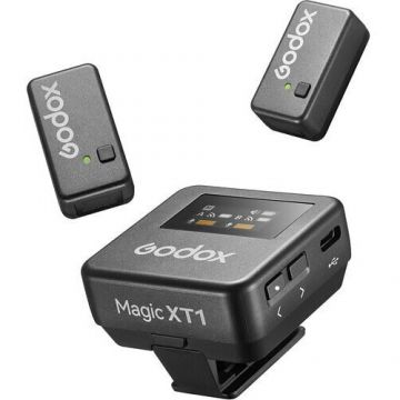Godox ​Kit Lavaliera Microfon Wireless 2.4 Ghz pentru Camera si Telefon Godox Magic XT1 All purpose kit