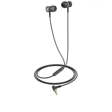 HAVIT Casti cu Microfon Havit E303P, In ear, Jack 3.5 mm, cu fir, frecventa 20-20.000 Hz, Negru